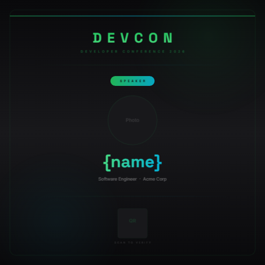 Cyber Conference Badge