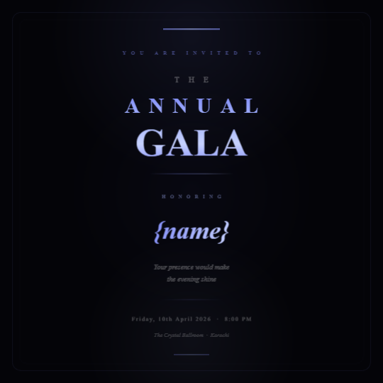 Neon Gala Invitation