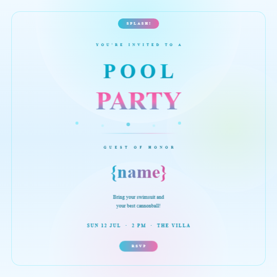 Pastel Pool Party