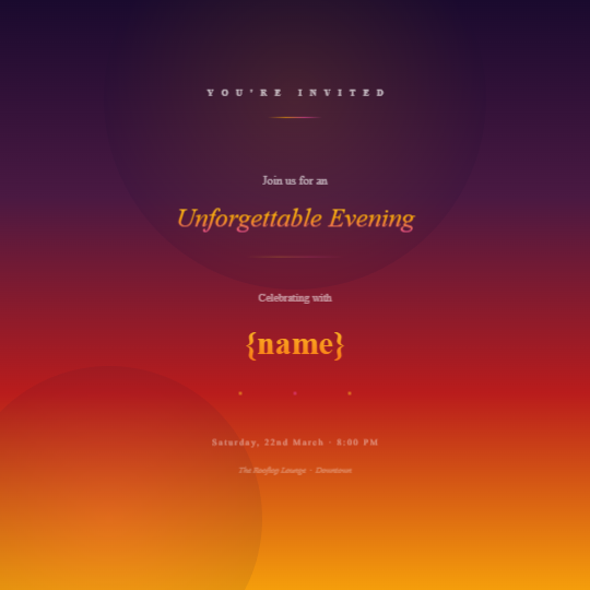 Sunset Soirée